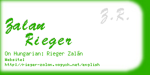 zalan rieger business card